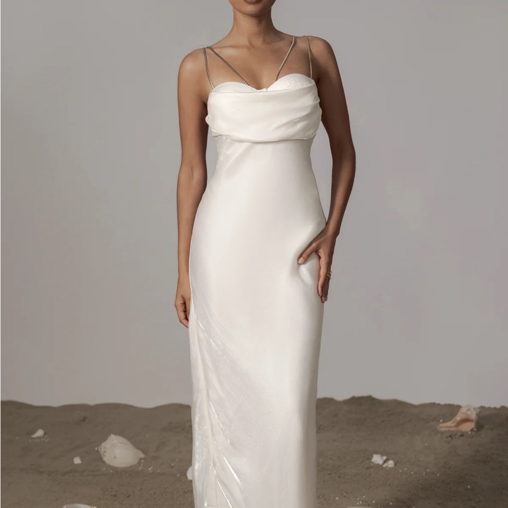 JLUXLABEL Ivory Slip Dress